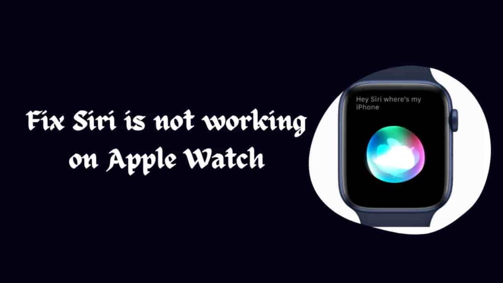 Fix Siri is not working on Apple Watch